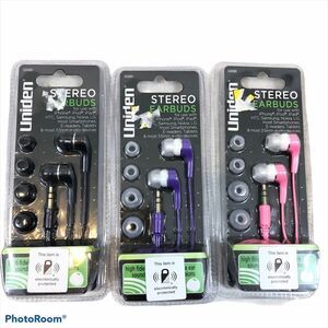 Three‎ packs Brand New Uniden Stereo Ear Buds